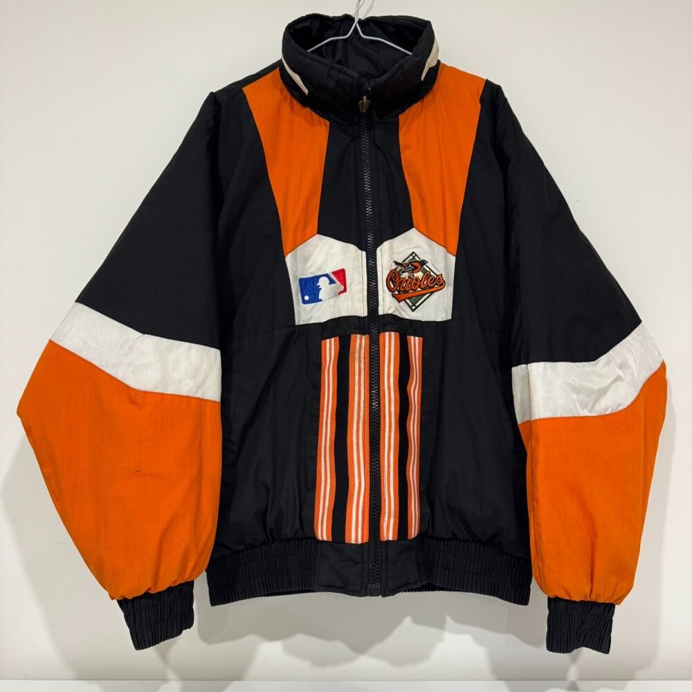 Vintage 1990s Baltimore Orioles MLB Reversible Insulated Full Zip Jacket M